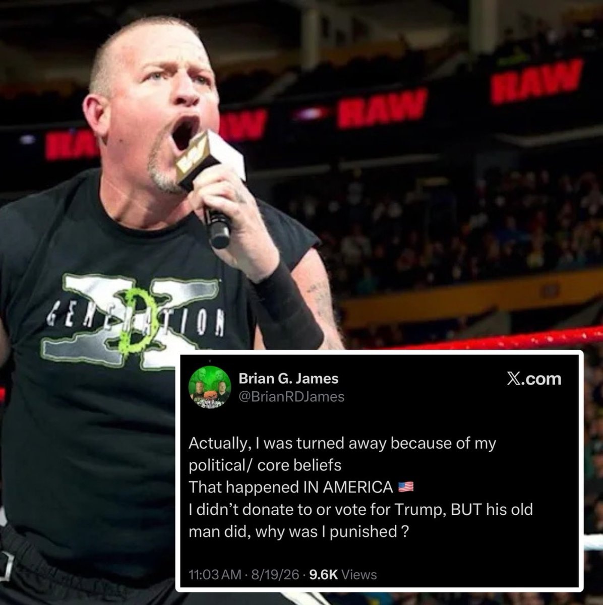 Brian G. James on AEW rejection (photo 1 of 2)