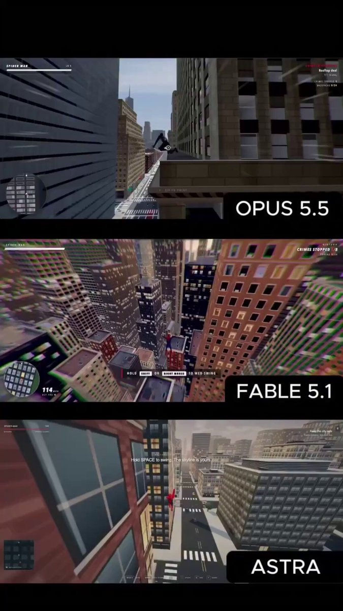 Opus 5.5 vs Fable 5.1 vs GPT-6 Astra Spider-Man
