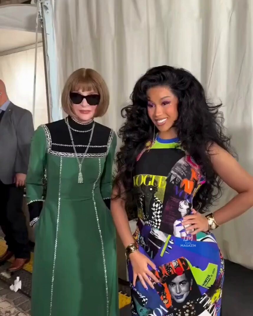 Cardi B and Anna Wintour together