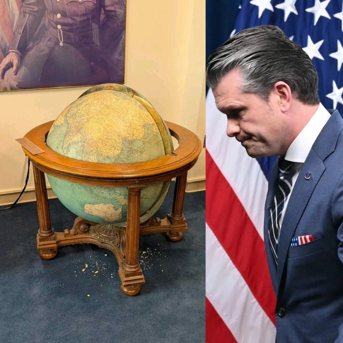 Eisenhower globe damaged Pentagon Eisenhower globe damaged Pentagon