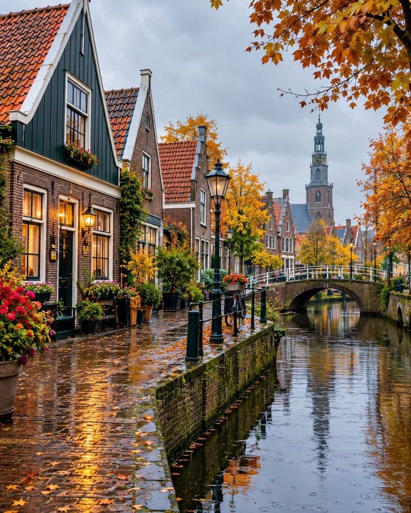 Amsterdam autumn canal