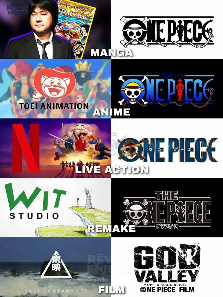 One Piece adaptations collage