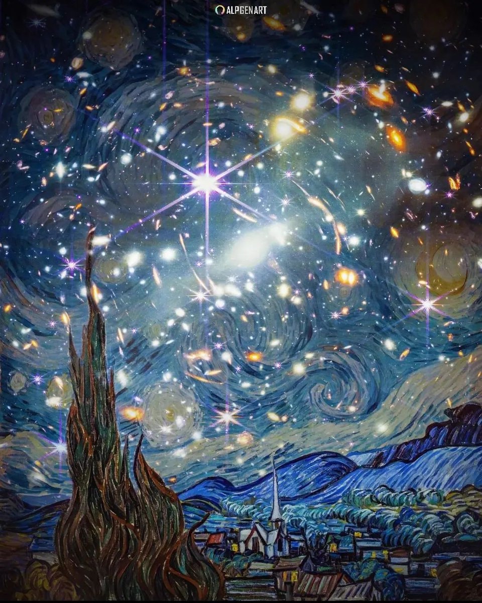 Van Gogh Starry Night James Webb Telescope