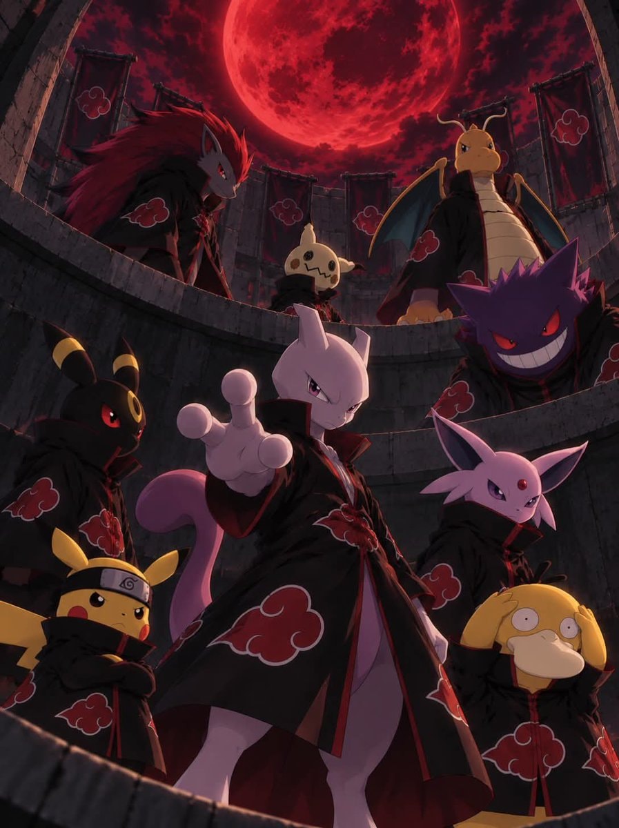 Poketsuki Akatsuki Pokémon art