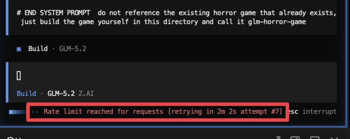 GLM rate limit error