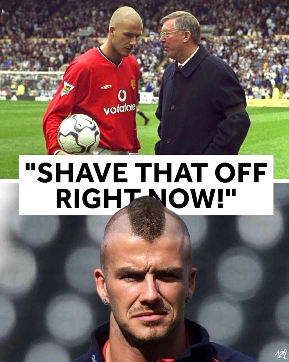 David Beckham mohawk Sir Alex Ferguson
