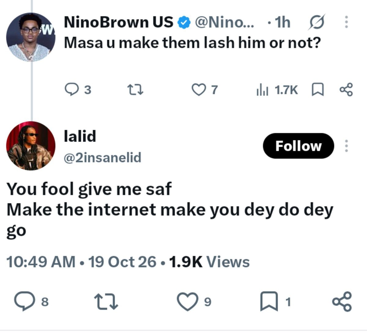 Lalid question reaction