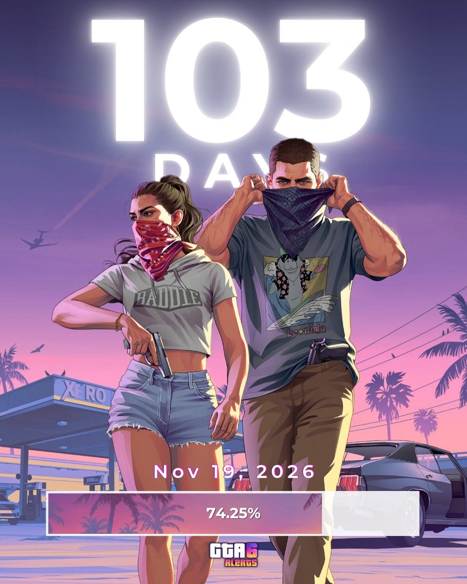 GTA 6 countdown 103 days GTA 6 countdown 103 days