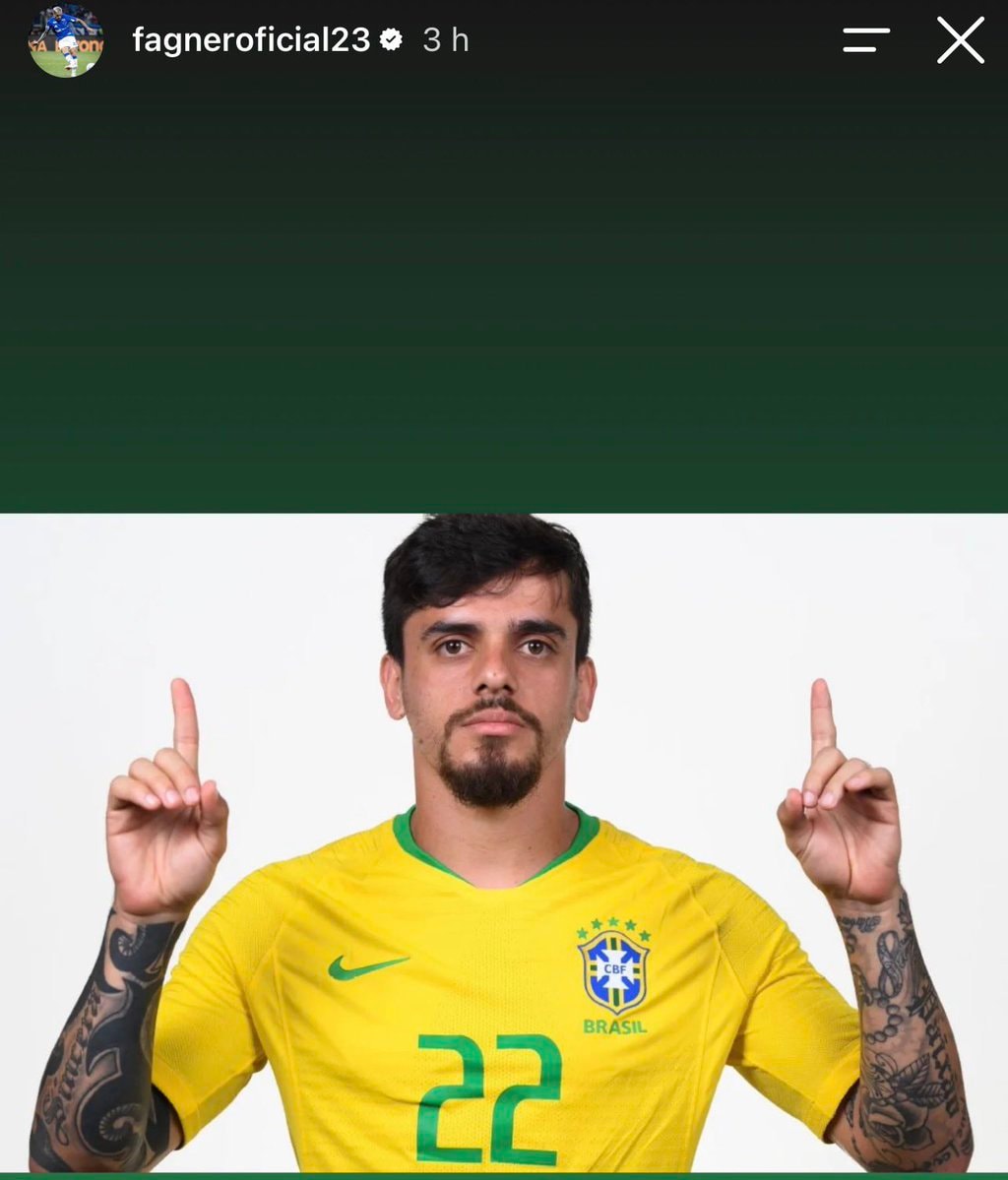 Fagner Cruzeiro Instagram story