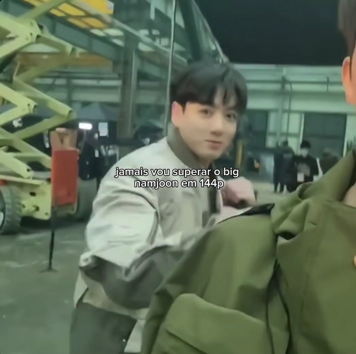 Namjoon playful behind the scenes