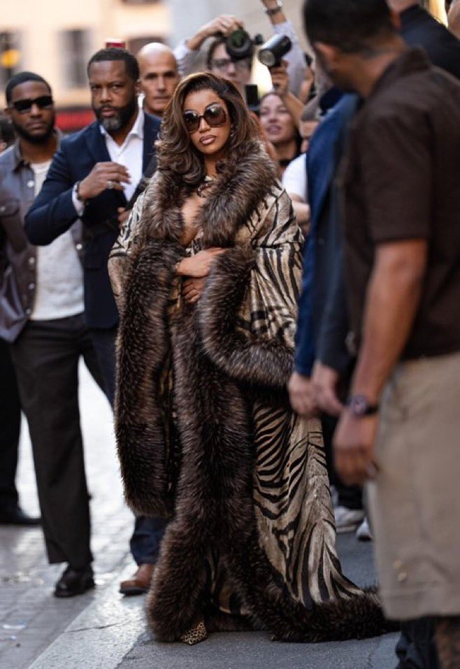 Cardi B Roberto Cavalli Milan Fashion Week