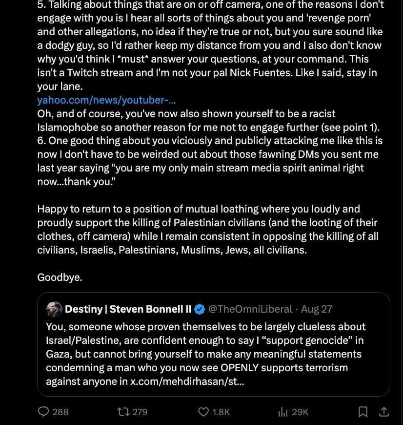 Mehdi Hasan responds to Destiny (photo 2 of 3)