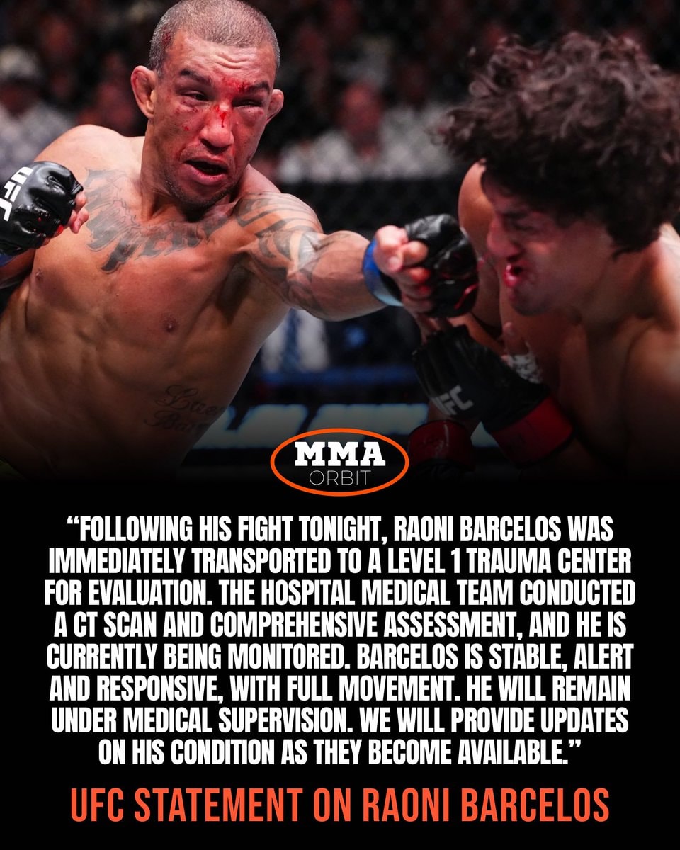 Raoni Barcelos medical update