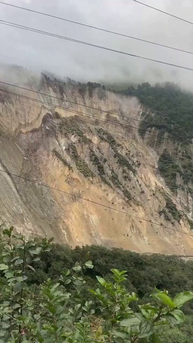 Nepal landslide sends mountainside into river