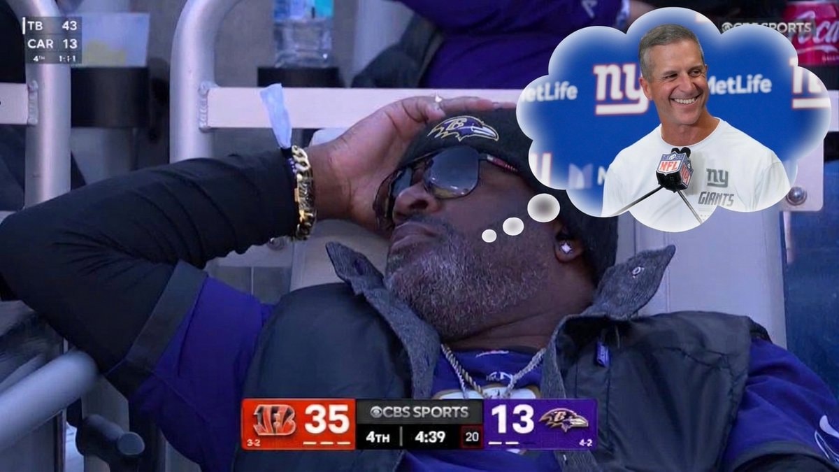 Ravens fan meme with Giants thought bubble Ravens fan meme with Giants thought bubble