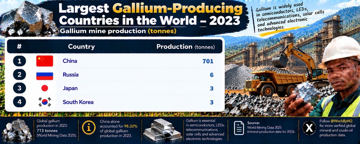 2023 Gallium Production by Country