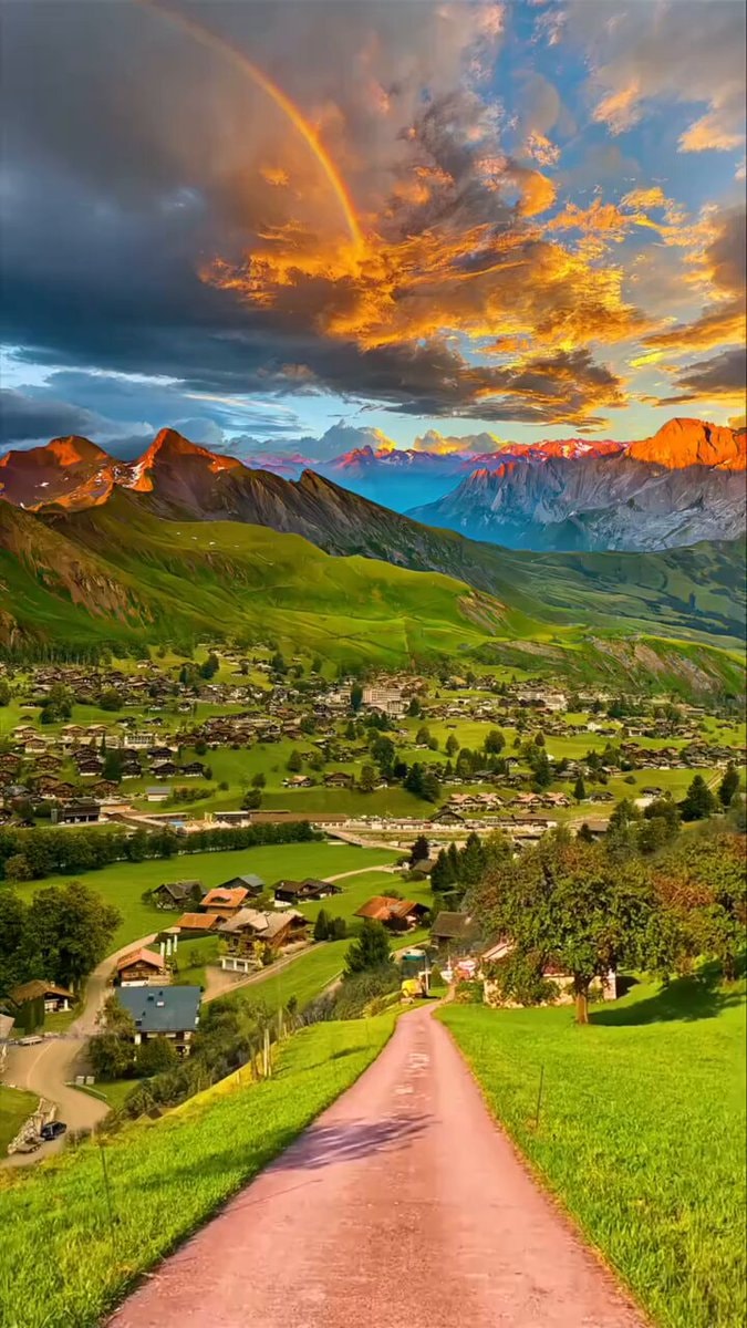 Grindelwald village in Switzerland