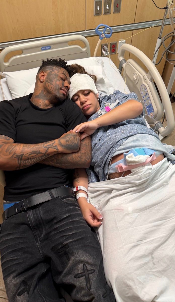 Blueface and Nevaeh hospital visit