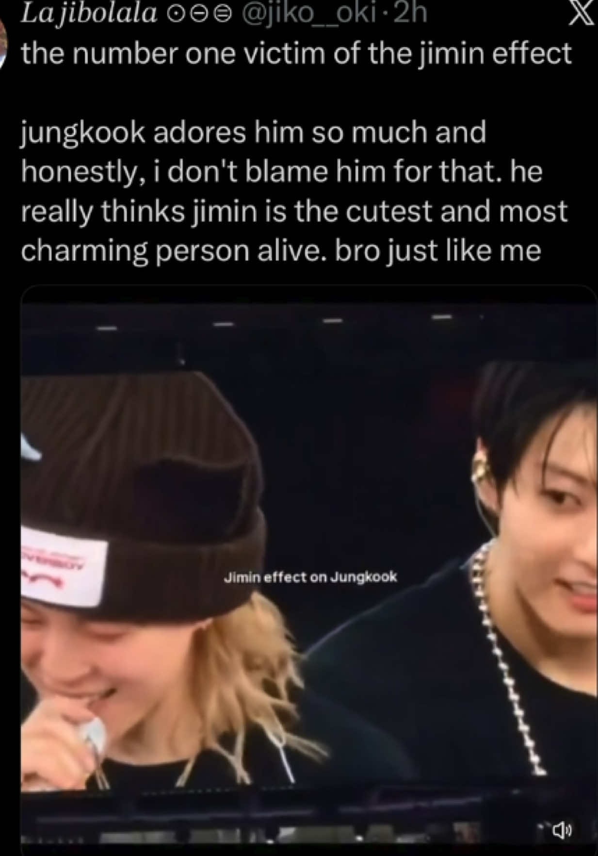Jimin effect on Jungkook