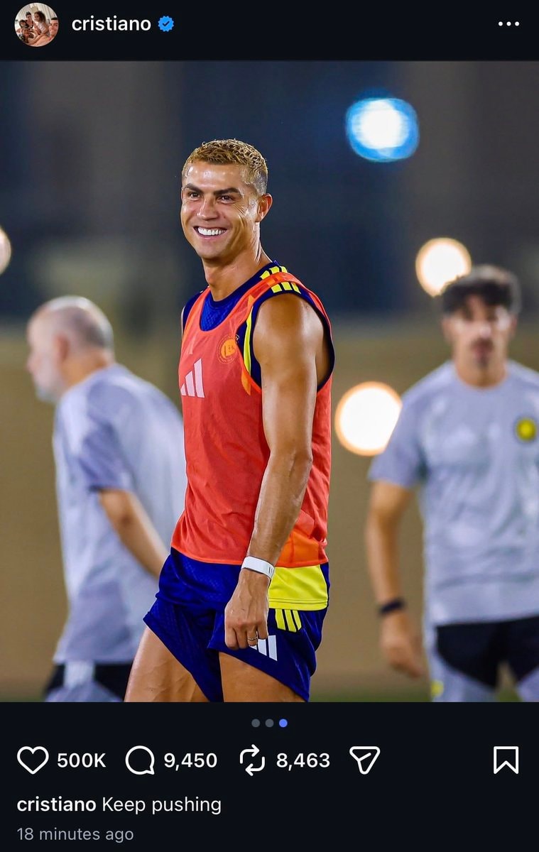Ronaldo keep pushing after Messi retirement