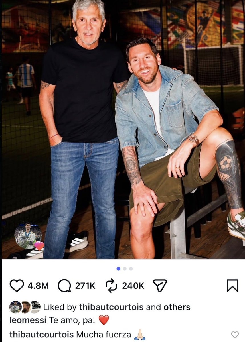 Courtois replies to Messi