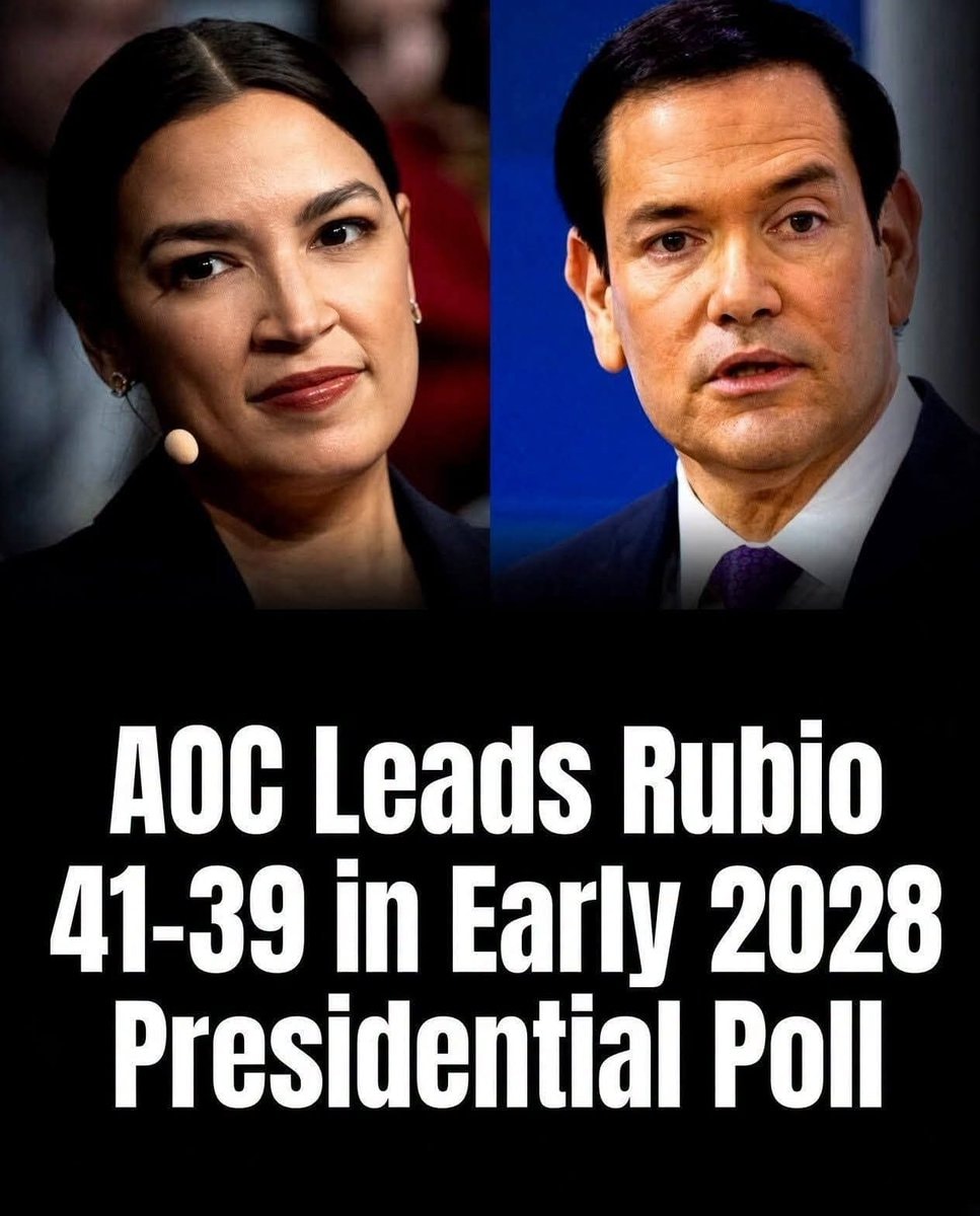 AOC Leads Rubio 41-39 in Early 2028 Presidential Poll