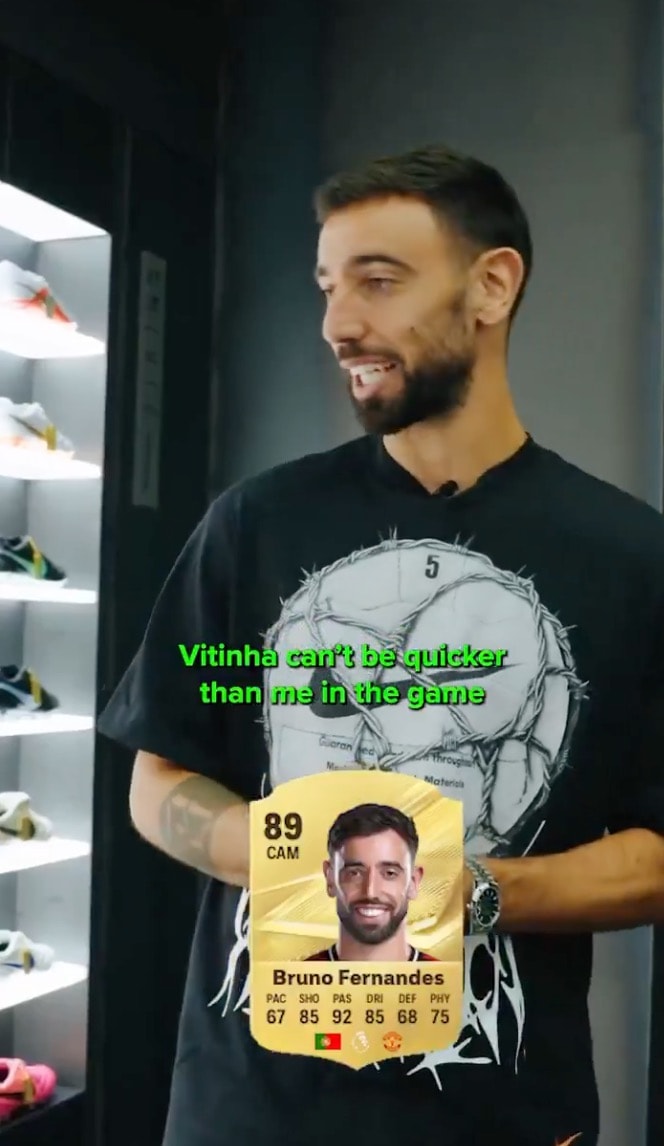 Bruno Fernandes EA FC rating reaction Bruno Fernandes EA FC rating reaction