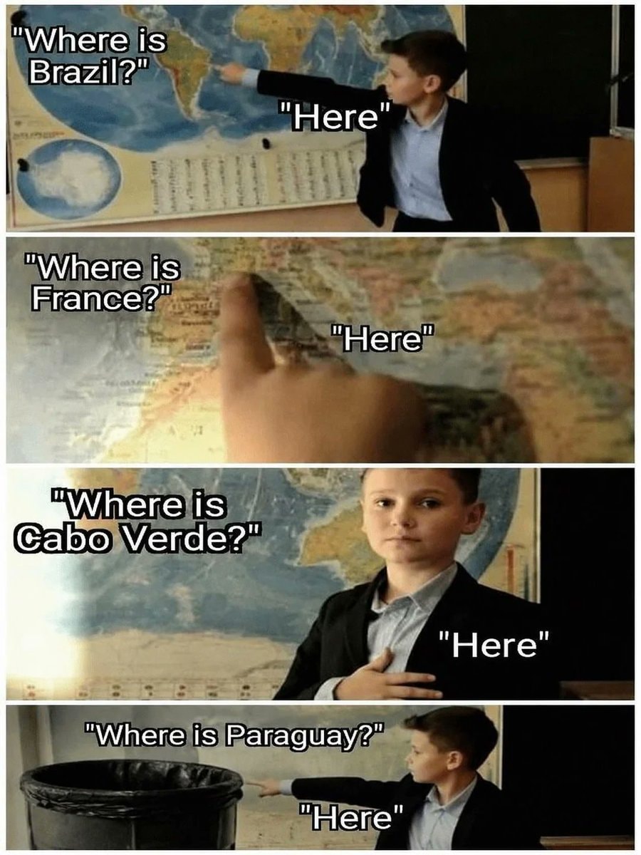 kid points at world map meme