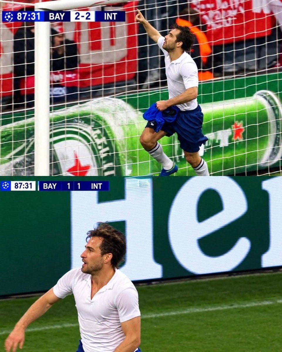 Inter Milan vs Bayern Munich identical goals