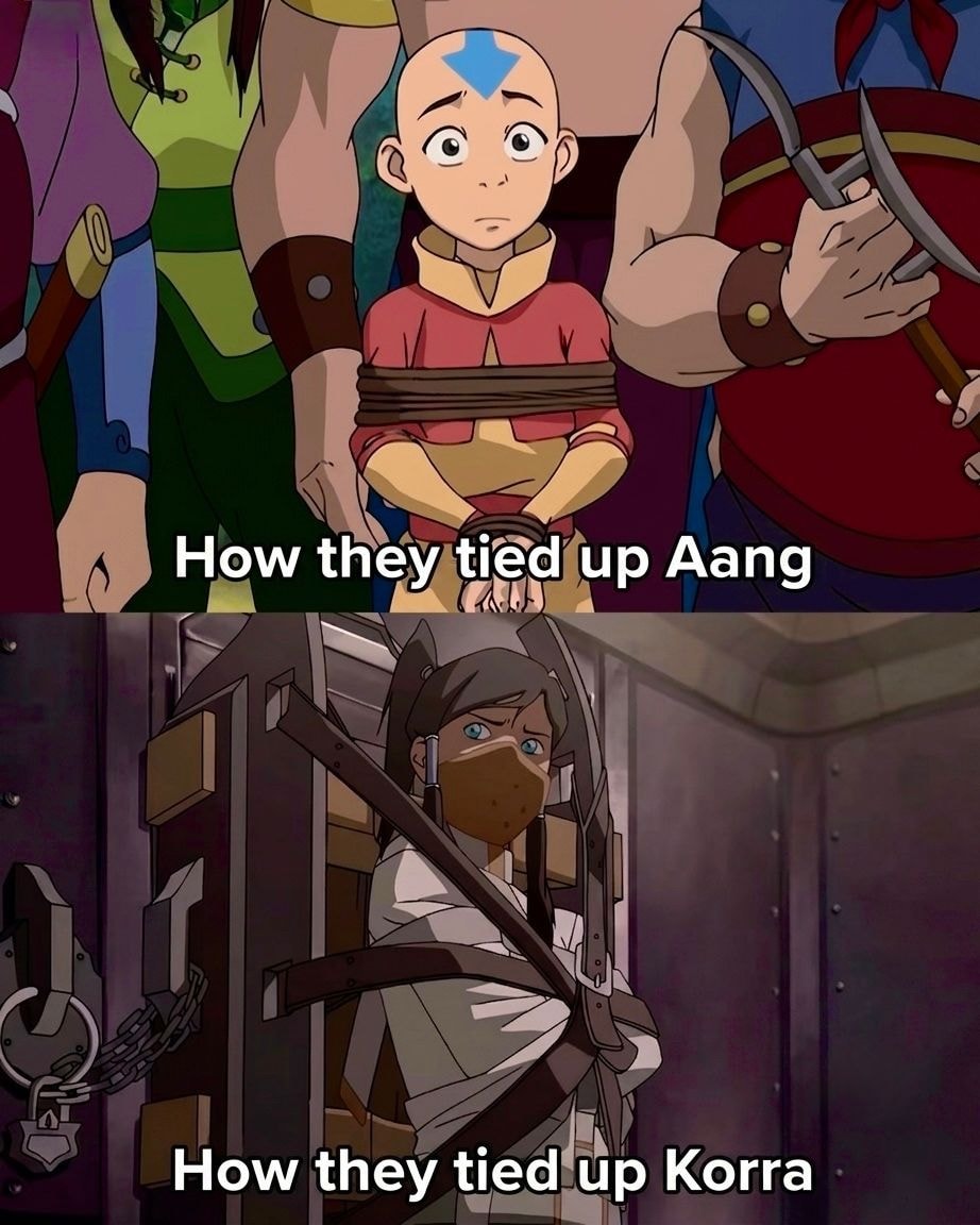 Aang and Korra capture meme