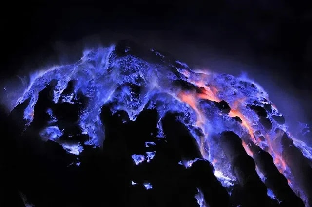 Kawah Ijen Indonesia Violet Lava Eruption (photo 2 of 3)