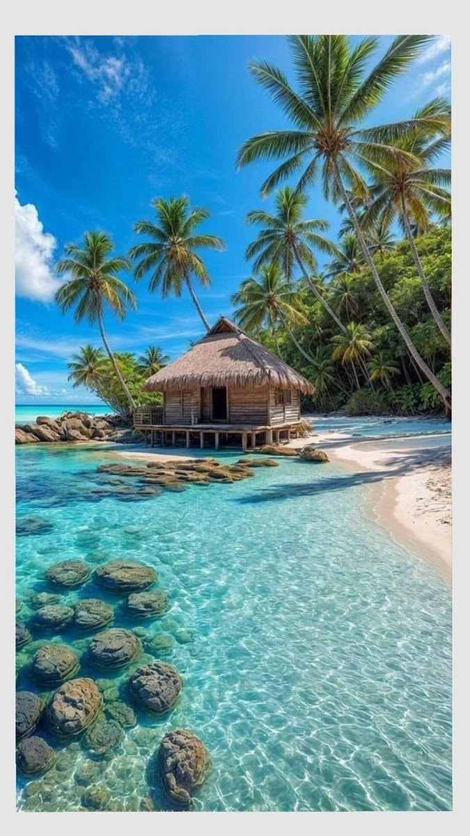 Maldives beach scene