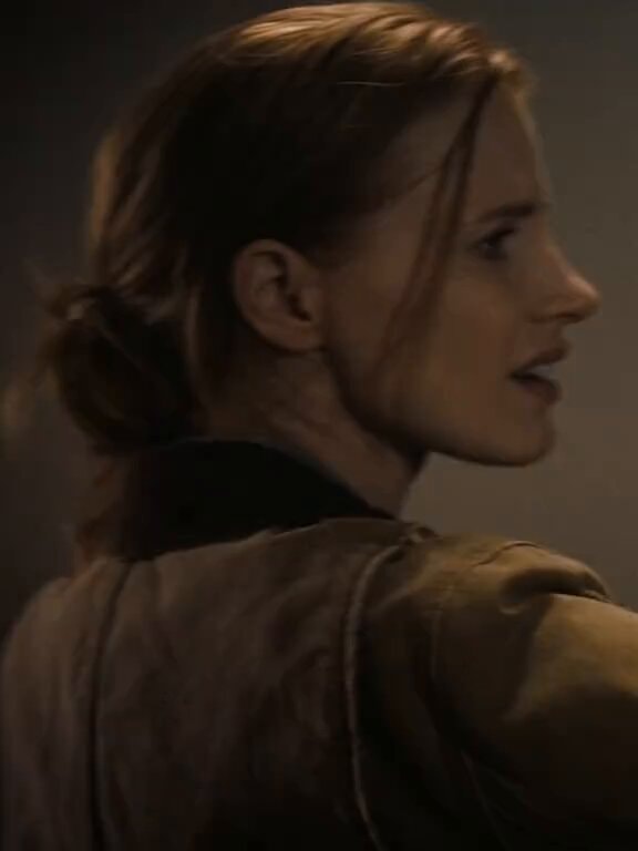 Woman in brown jacket cinematic look