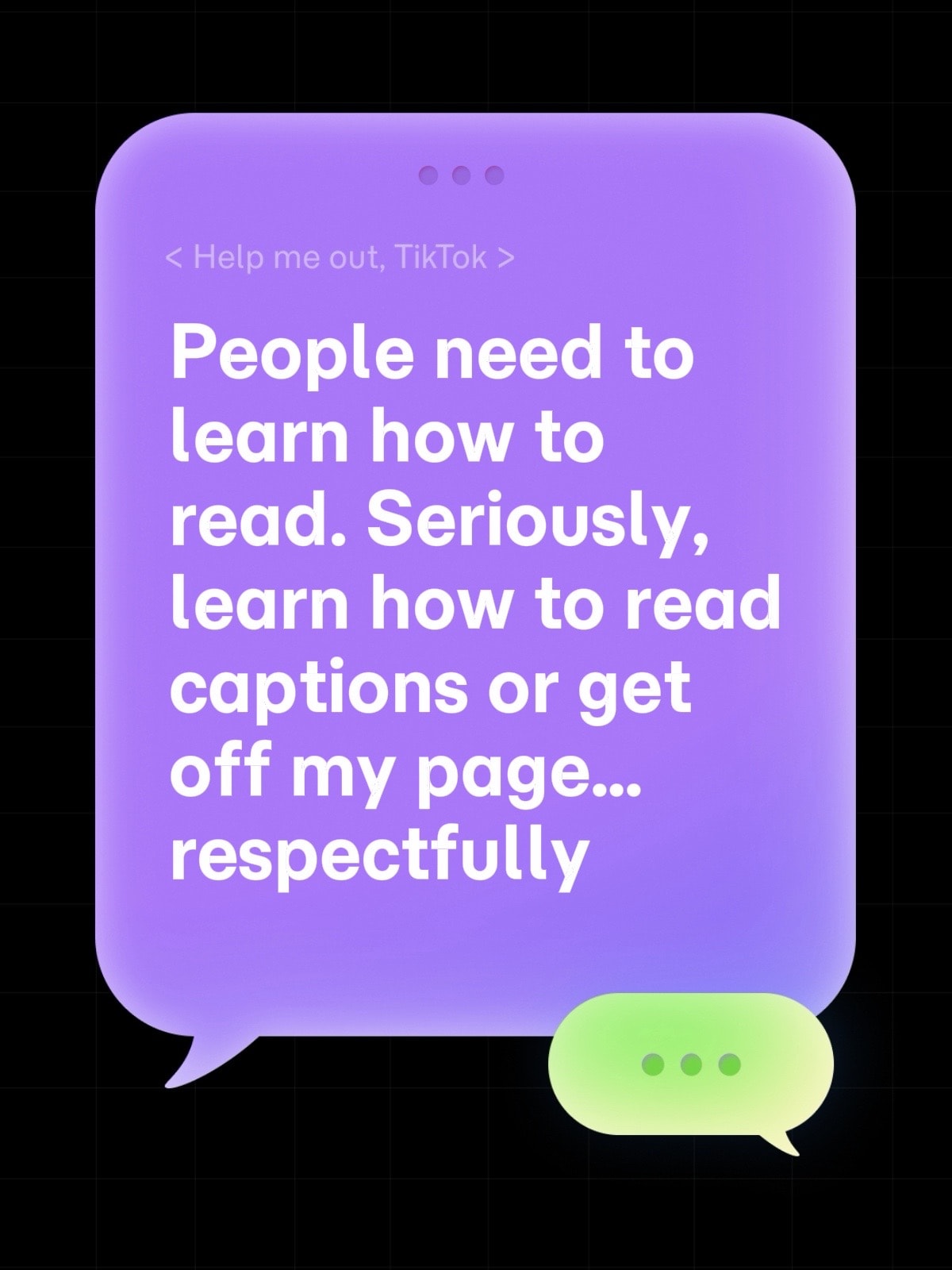 purple speech bubble