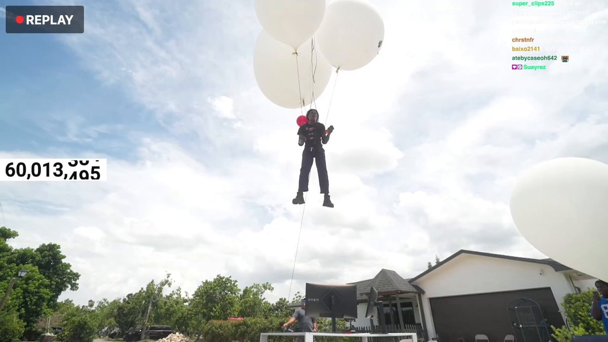 IShowSpeed Up balloon stunt fails