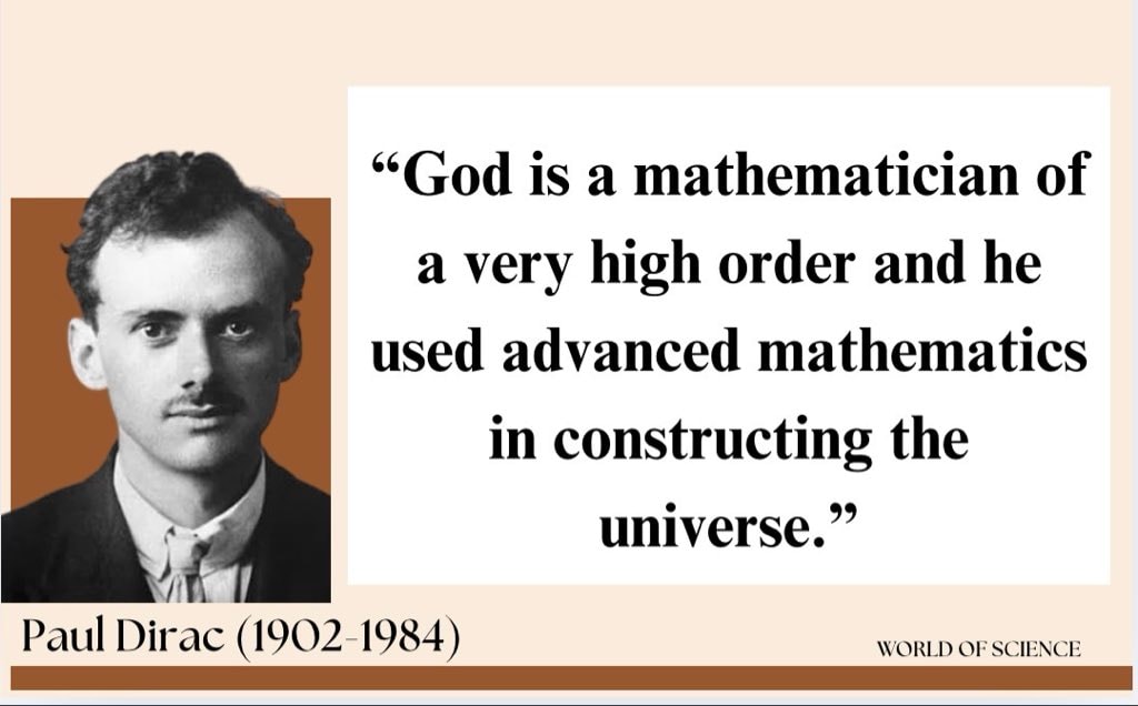 Paul Dirac quote on God and mathematics