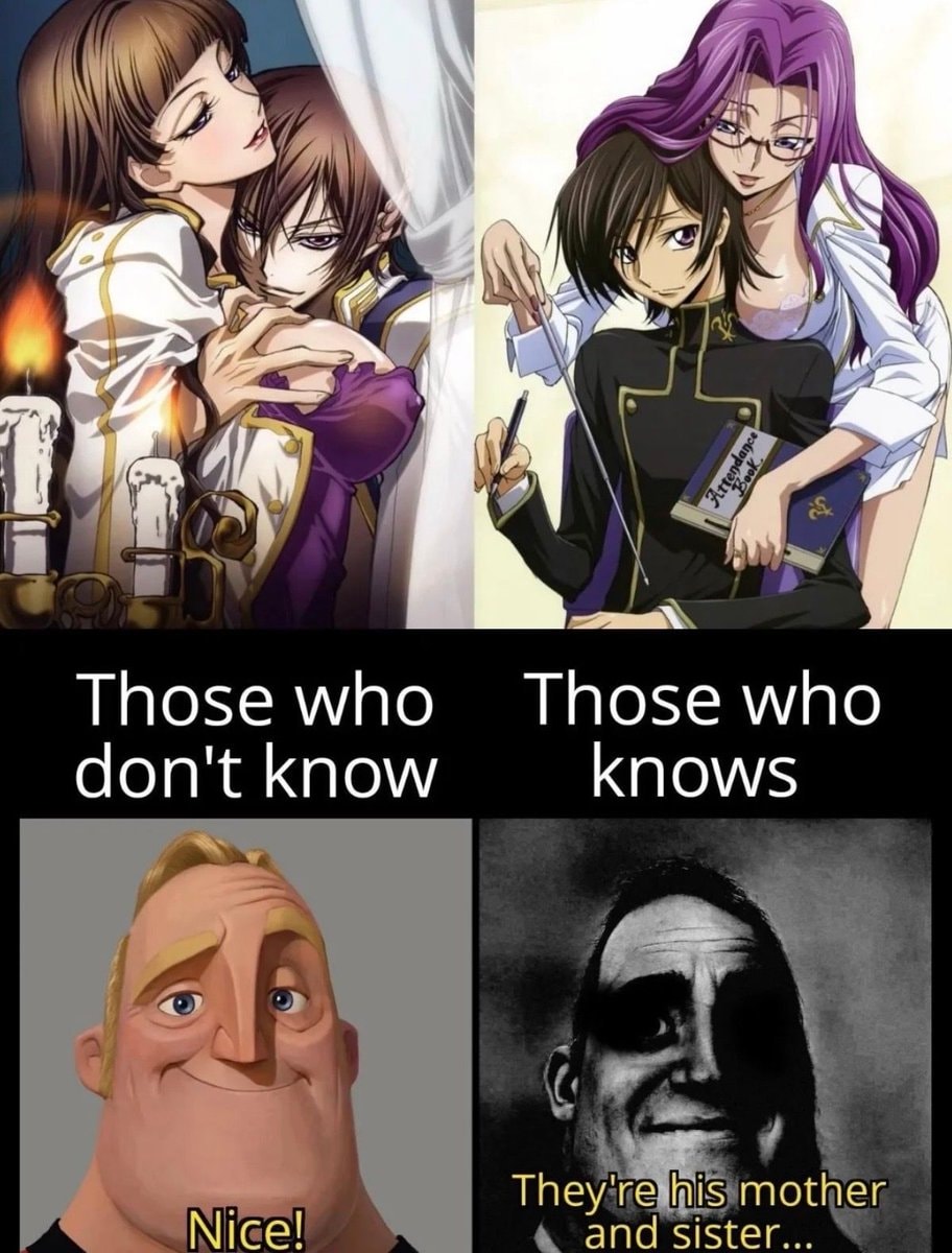Code Geass mother and sister meme
