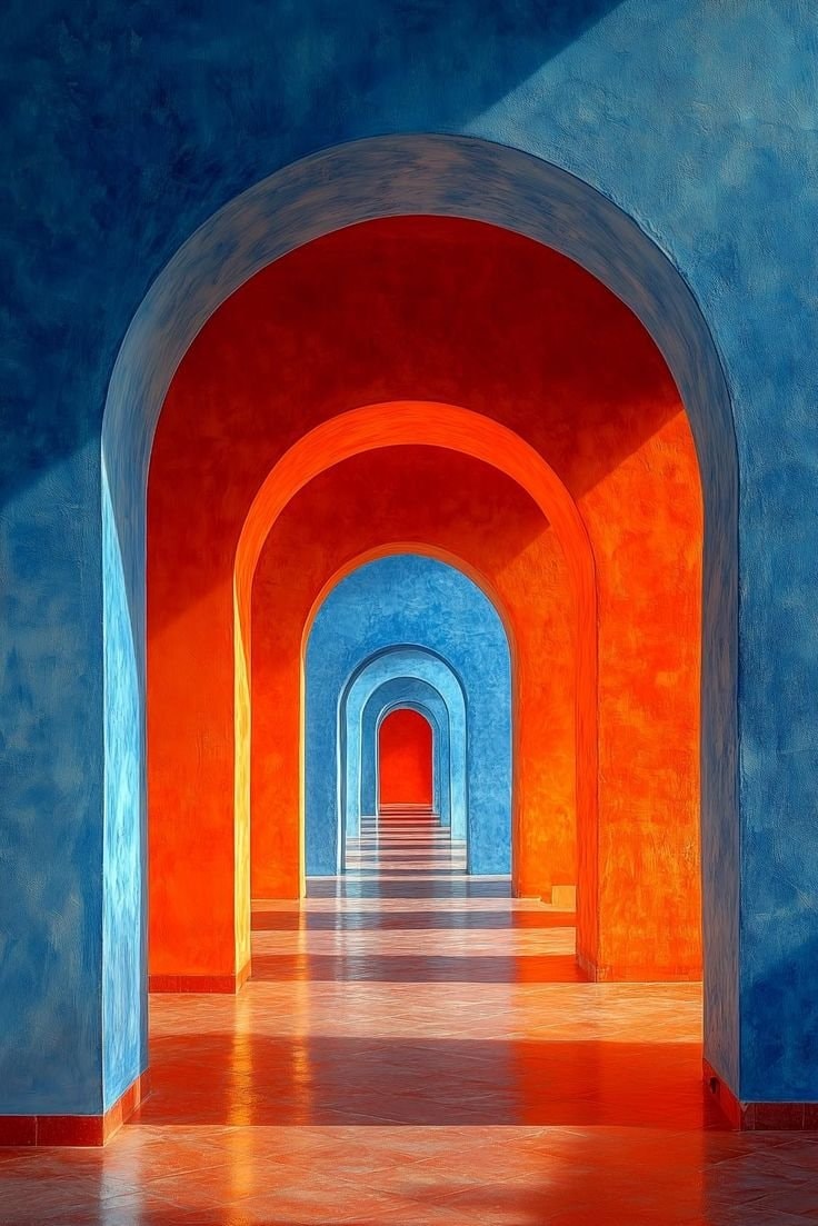 Mediterranean view through orange arch (photo 3 of 4)