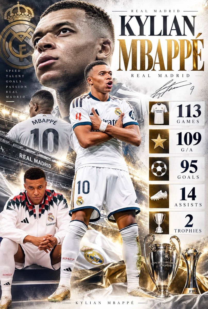 Kylian Mbappé Real Madrid stats
