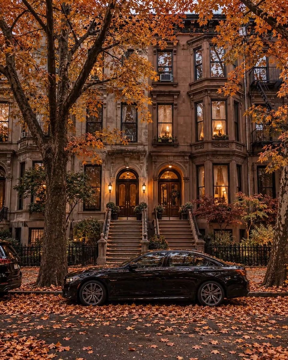 Autumn in Brownstone New York
