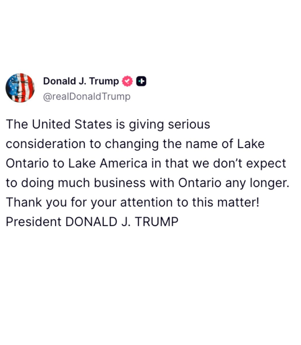 Trump proposes Lake America rename