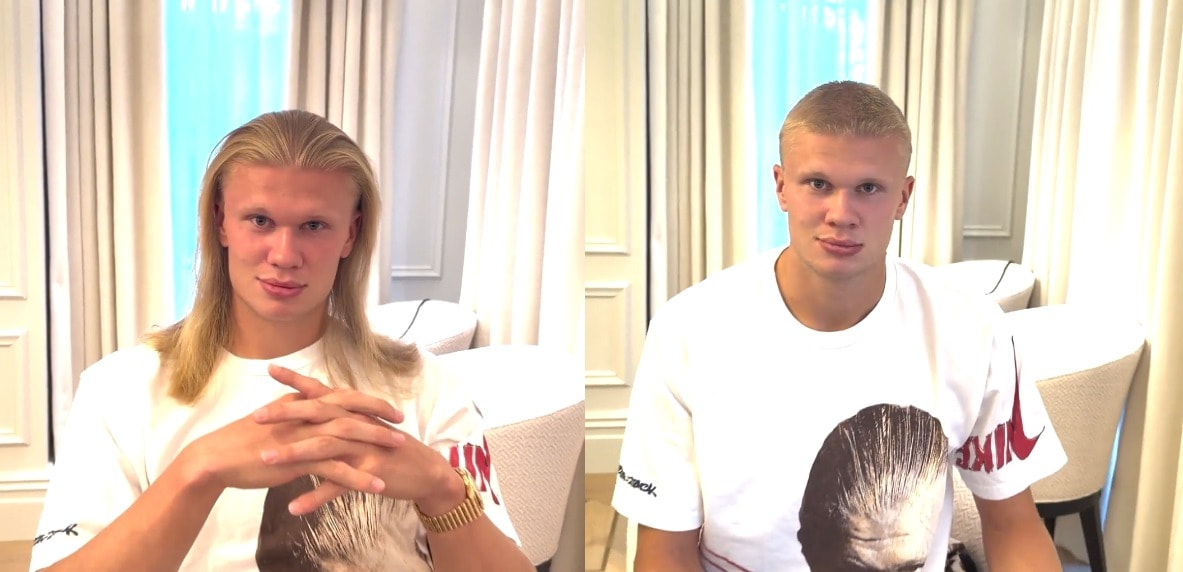 Erling Haaland haircut change