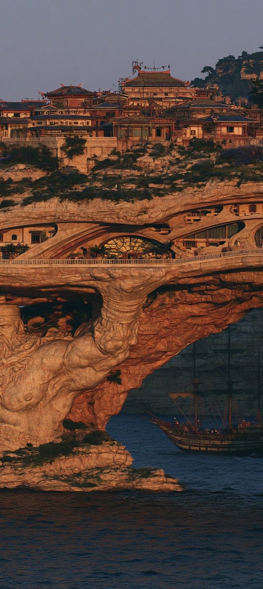 Midjourney 8.2 giant cliffside architecture (photo 2 of 4)