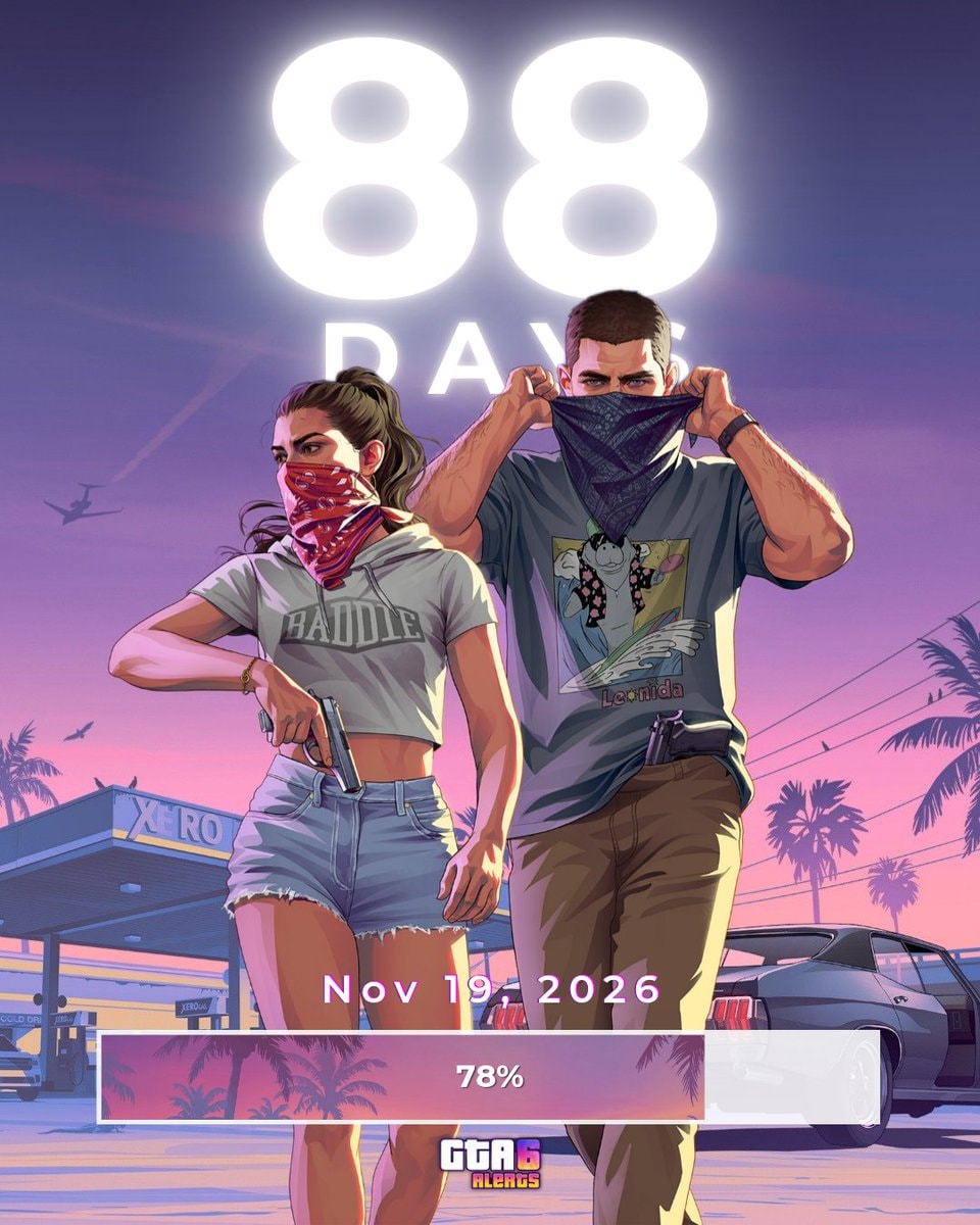 GTA 6 countdown 88 days