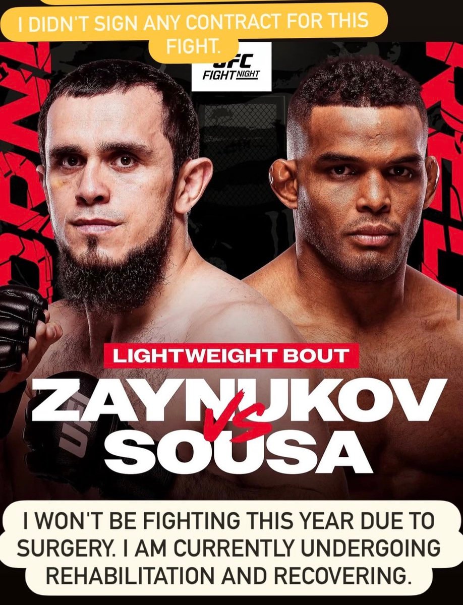 Magomed Zaynukov UFC Qatar withdrawal