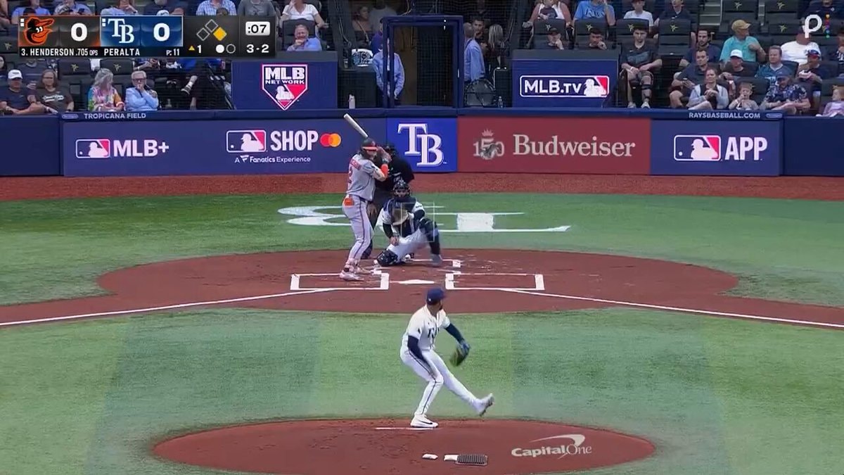 Ryan Vilade catch Rays Tropicana Field