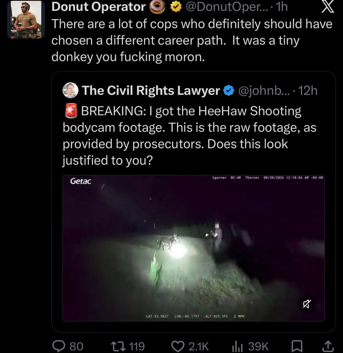 Donut Operator on HeeHaw bodycam