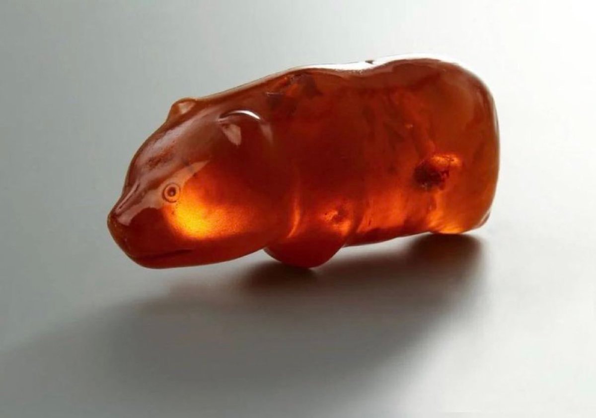 Amber amulet from Slupsk, Poland