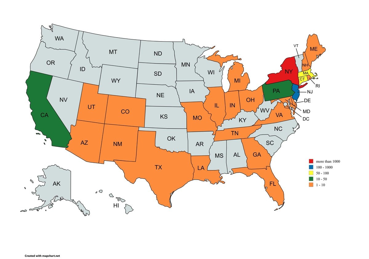 9/11 victims by home state