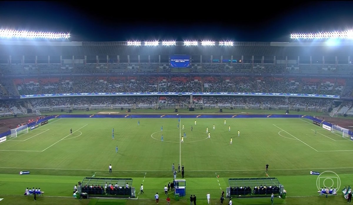 India vs Brazil stadium attendance